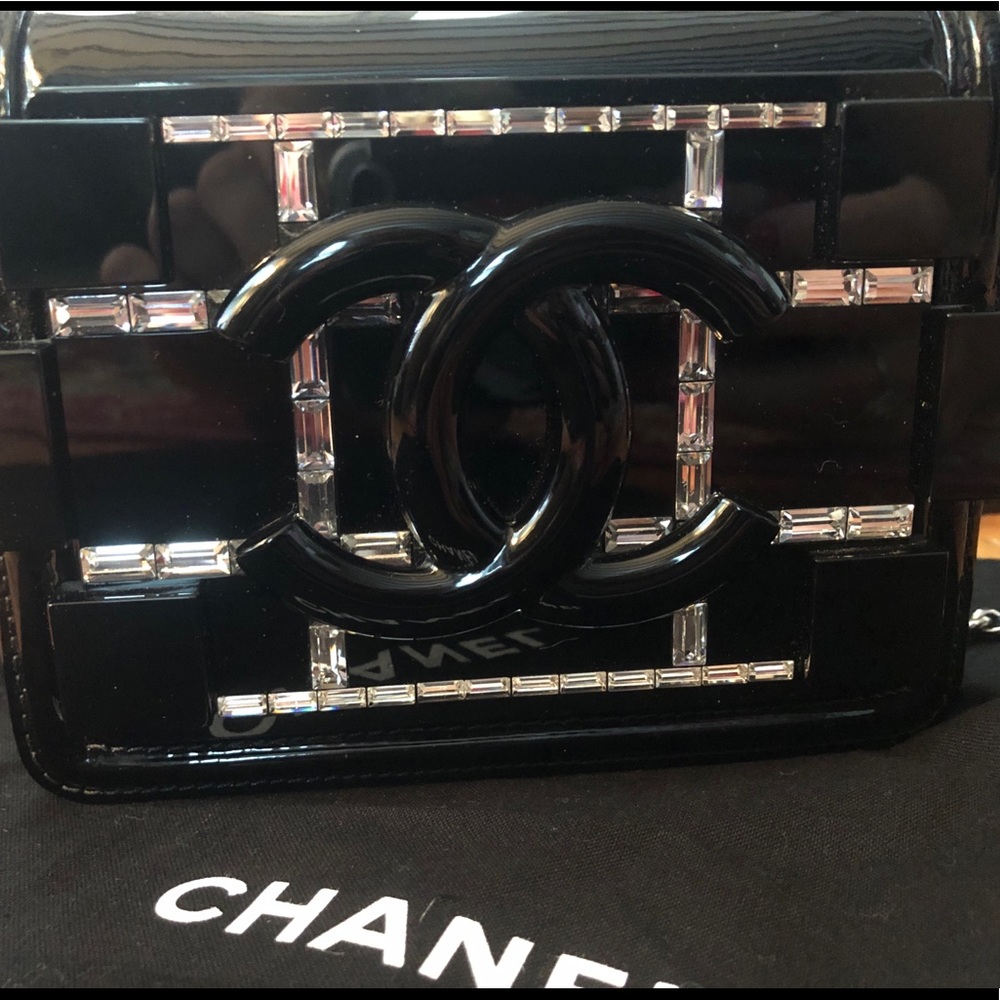 CHANEL Crossbody BOY Bag LEGO Plexiglass RARE